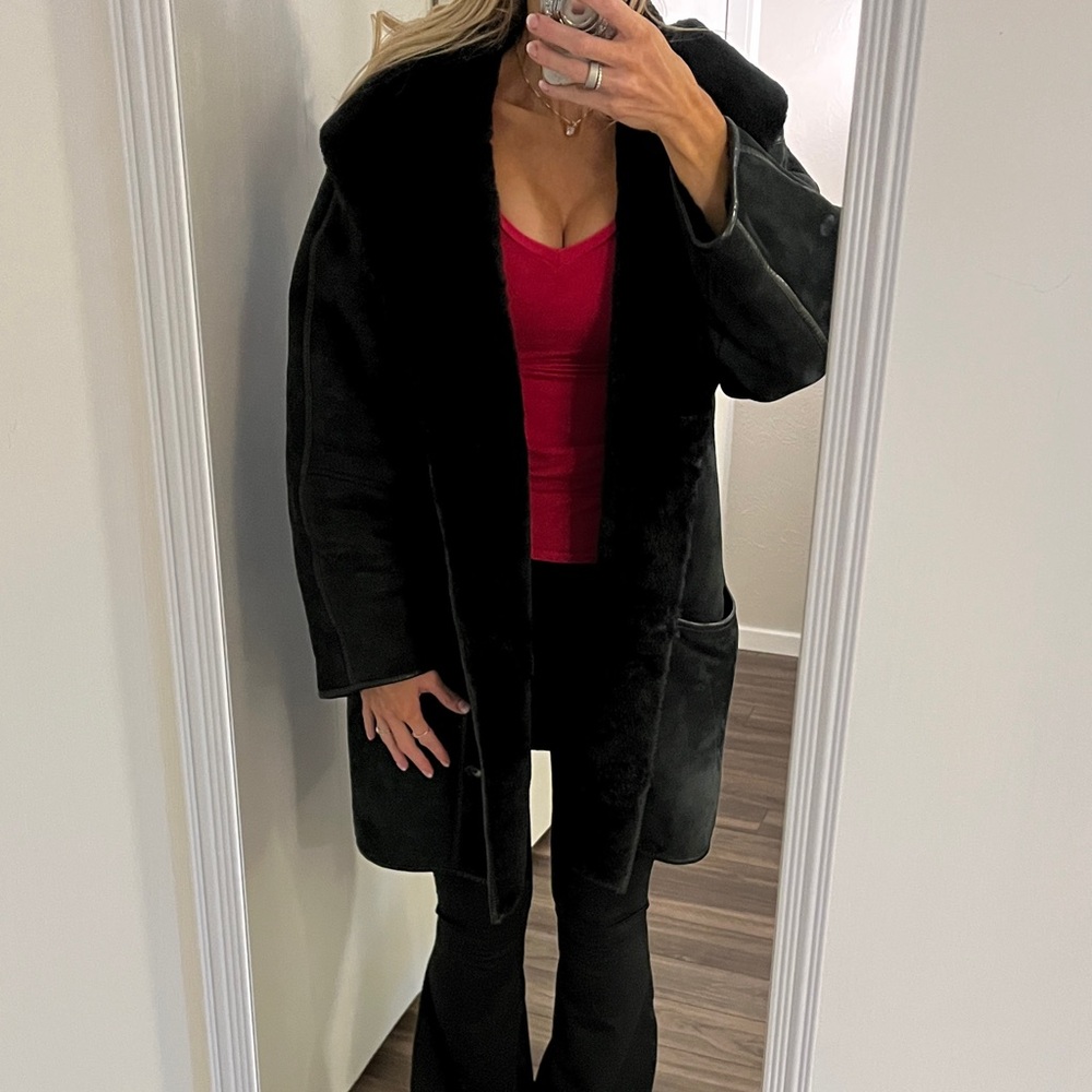 Lambskin shearling women's coat - made in Germany